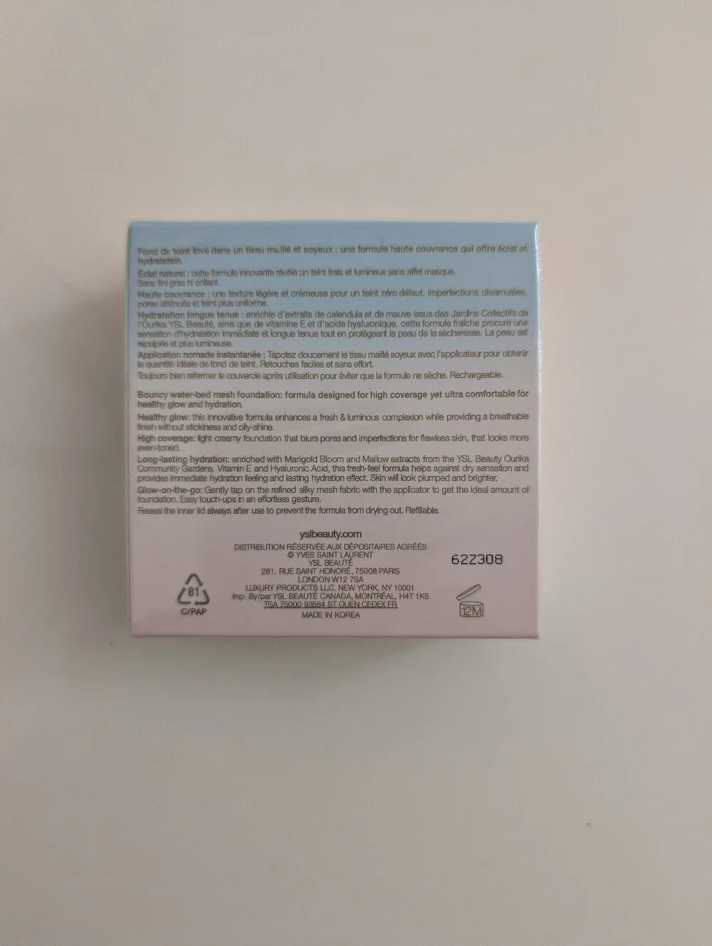 Yves Saint Laurent Cushion Foundation Compact — Pink & Blue Ombré Collector